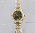 1:1 Two Tone Rolex Green Dial Datejust 31mm Swiss Replica Watches 